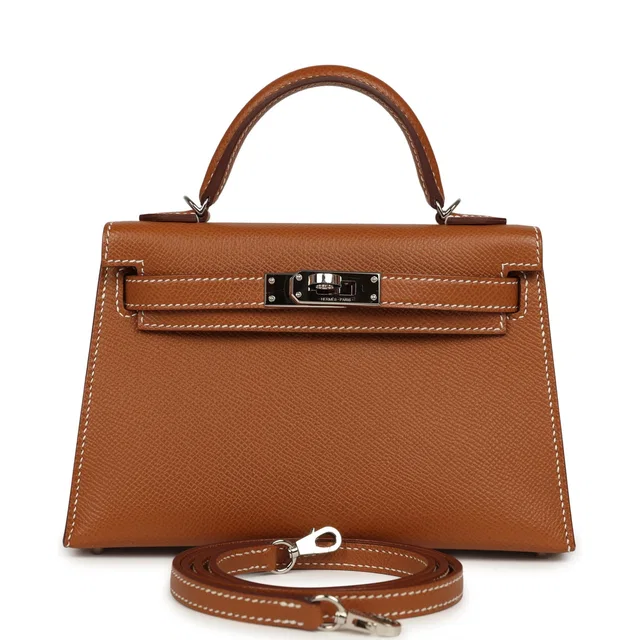 Hermès Kelly Sellier 20 Gold Epsom Palladium Hardware in Gold Epsom leather from Madison Avenue Couture
