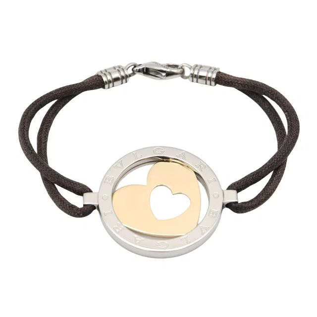 Bvlgari Tondo Heart Au750 Stainless Steel Bracelet from LuxUness