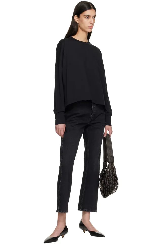 Studio Nicholson Black Ruthe Jeans, photo 4 of 4 from SSENSE