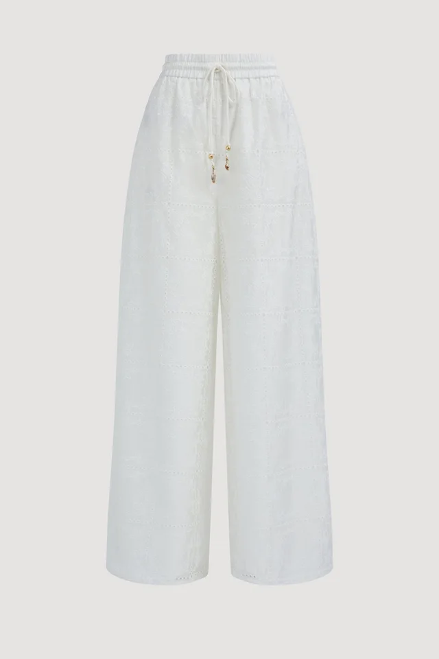 AJE Merritt Embroidered Pant in White from Aje, photo 1 of 1