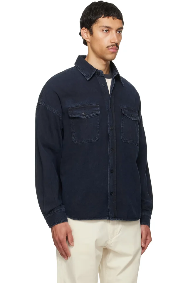 Citizens of Humanity Navy Shigoto Denim Shirt, photo 2 of 4 from SSENSE