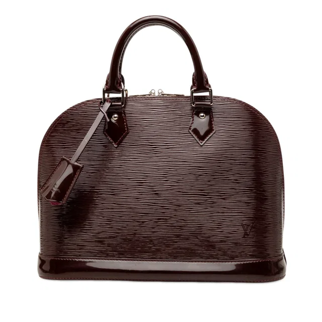 Purple Louis Vuitton Electric Epi Alma PM Satchel in Purple Leather from Designer Revival