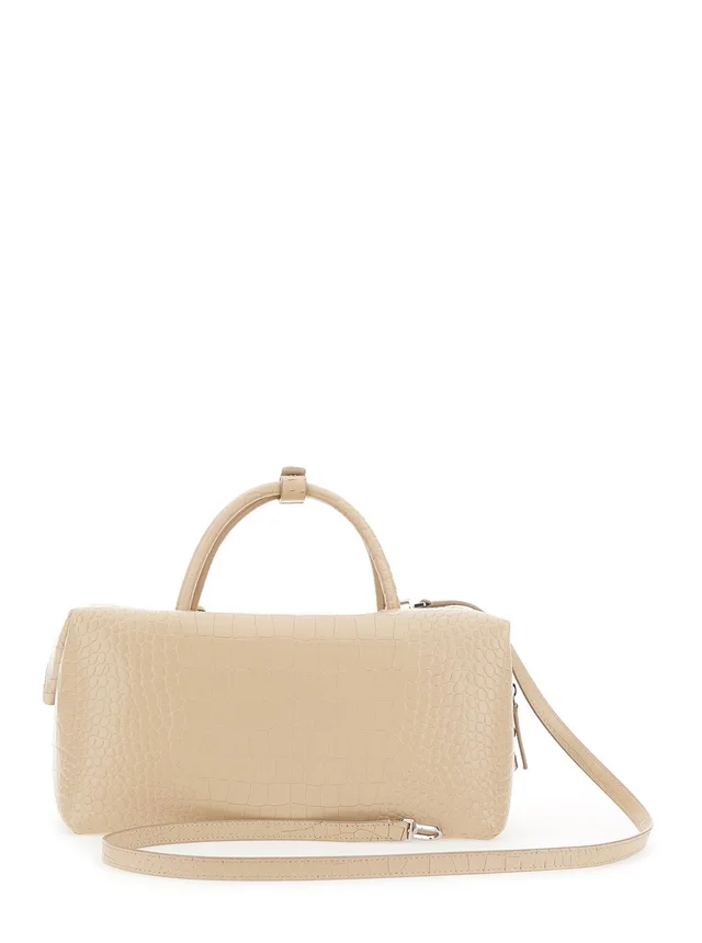 MAX MARA 'Holdall Large' White Handbag with Adjustable and Removable Strap in Leather Woman in White 100% Lamb, photo 8 of 10 from Gaudenzi Boutique
