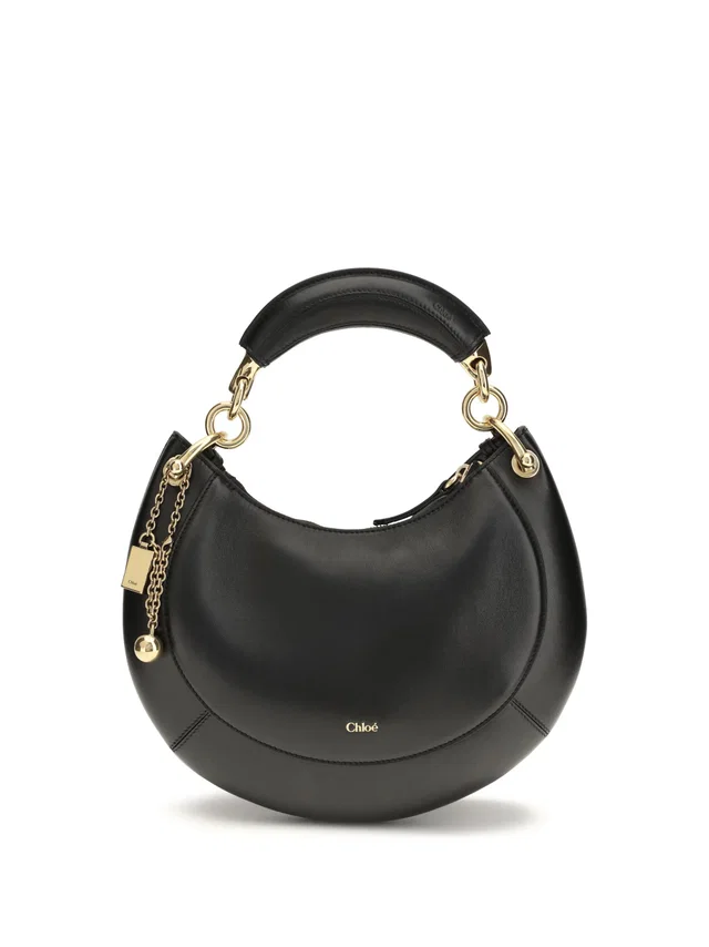 Chloé Marcie Shoulder Bag — Black Calf Leather Bos Taurus in Black Calfskin from HEWI