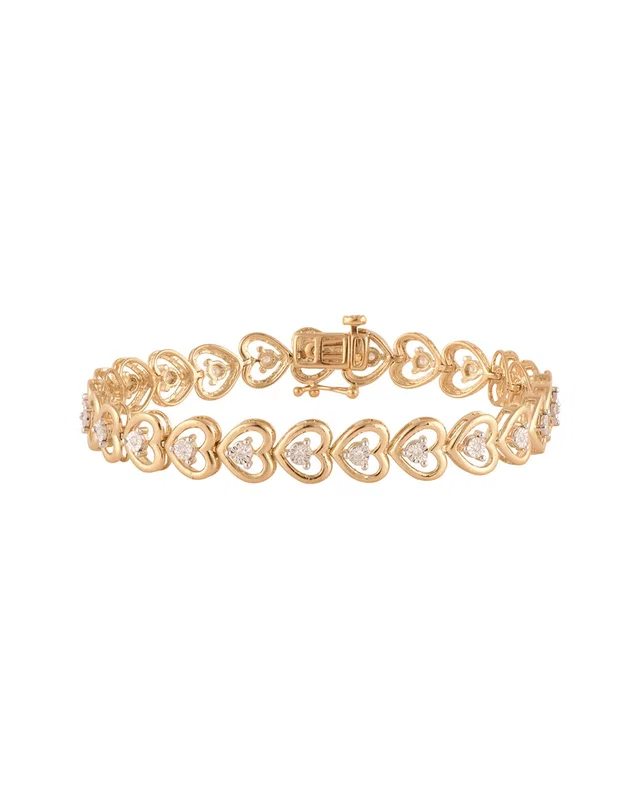 Lab Grown Diamonds Plated Silver 0.25 ct. tw. Lab-Grown Diamond Bracelet, image 1 of 1 from Gilt