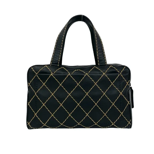 Chanel Wild Stitch Lambskin Handbag in Black Lambskin from LuxUness, photo 3 of 10