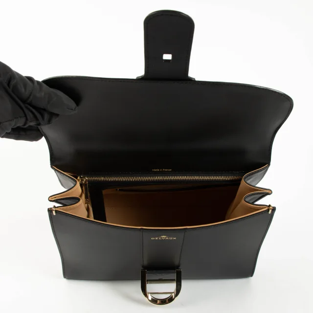 Delvaux Box Calf Brillant MM Bag in Black Box leather from Labellov, photo 6 of 6