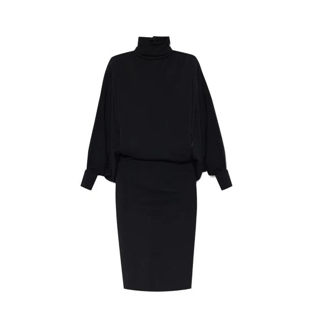 Saint Laurent Black Wool Casual Dress in Black Wool from HEWI