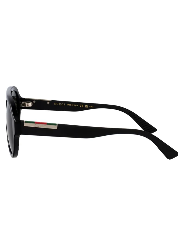 Gucci Gg2088s Acetate Pilot Sunglasses — Black in Black from HEWI, photo 3 of 3