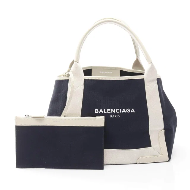 Balenciaga Navy Cabas S Tote Bag in Navy Canvas from LuxUness
