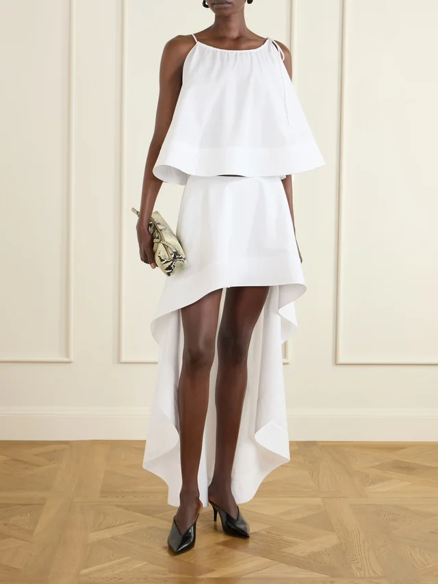 STELLA MCCARTNEY Sleeveless cotton-poplin top in White, photo 2 of 2 from NET-A-PORTER (Canada)