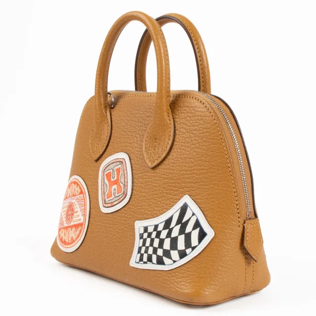 Hermès Bolide 1923 Mini Travel Caramel Chevre Mysore PHW in Goatskin from Labellov, photo 4 of 11