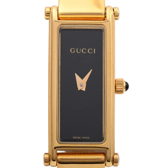 Gucci Rectangular Watch 1500L Quartz Black in Black from VINTAGE QOO TOKYO, photo 2 of 7