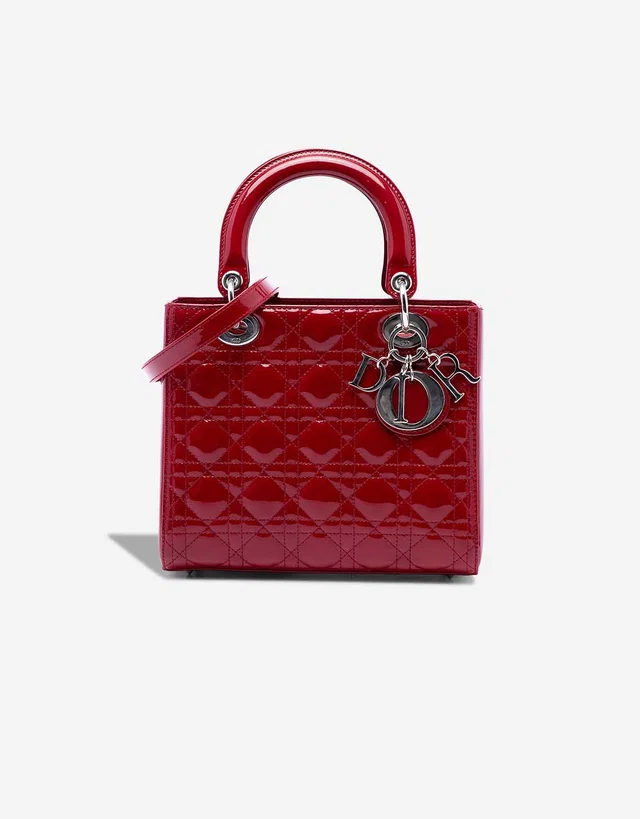 Dior Lady Medium Patent Red in Red Patent leather from SACLÀB