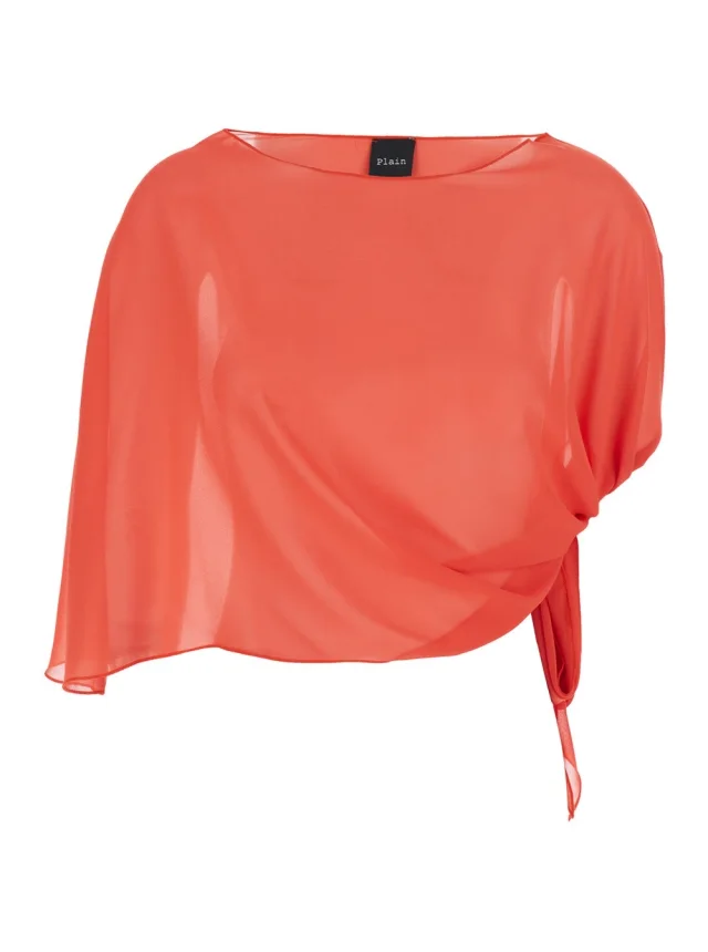 Leplain Red Stole with side knot in Tech Fabric Woman in Red 100% Polyester from Gaudenzi Boutique, photo 1 of 1