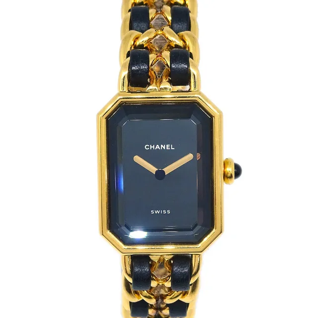Chanel Premiere Quartz Watch Gold #M in Gold Leather from AMORE Vintage Tokyo