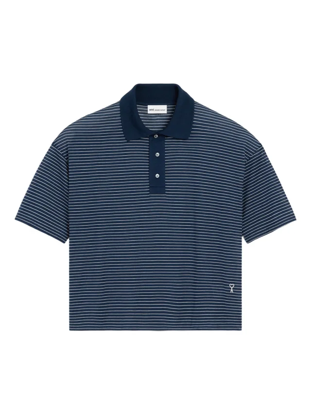 cotton striped Ami De Coeur polo