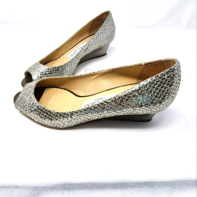 Jimmy Choo Silver Leather Pumps 36 in silver|gray Leather from Poshmark