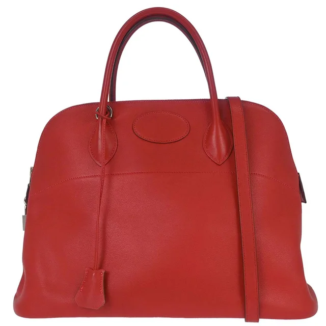 Hermès Vermilion Swift Bolide 35 2way Shoulder Handbag in Swift leather from AMORE Vintage Tokyo
