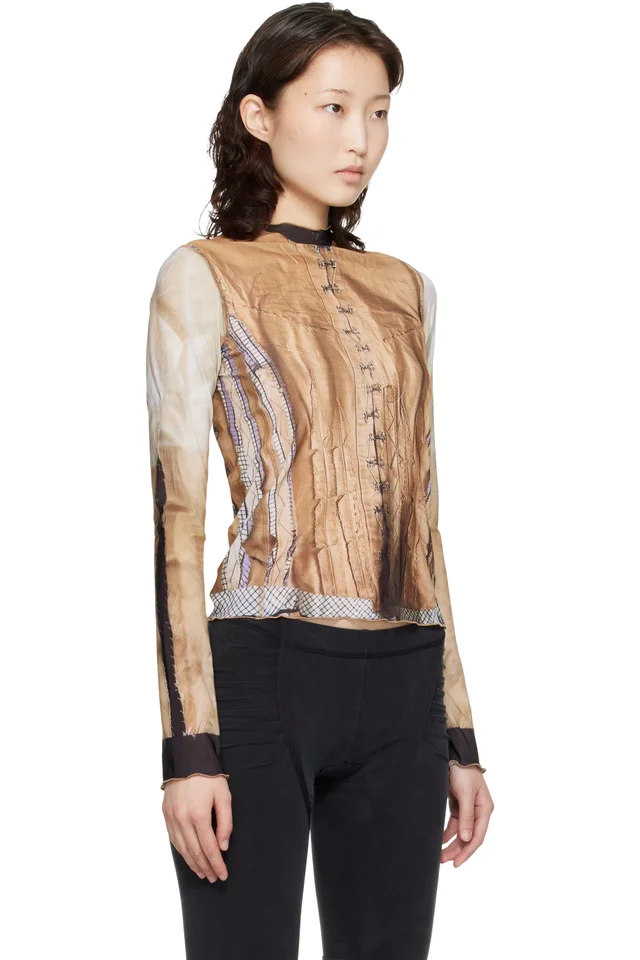 KNWLS Brown Halcyon Top, photo 2 of 4 from SSENSE