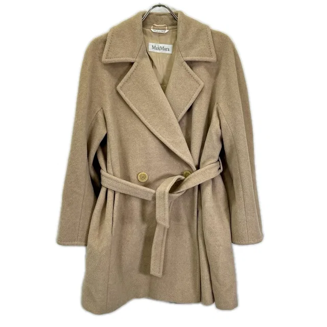 Max Mara 32/72/223 Beige Wool Cashmere Coat 40 in Beige Cashmere from The Reluxe