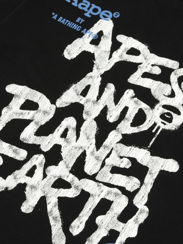 AAPE BY *A BATHING APE® short-sleeve T-shirt in Black, photo 5 of 5 from FARFETCH