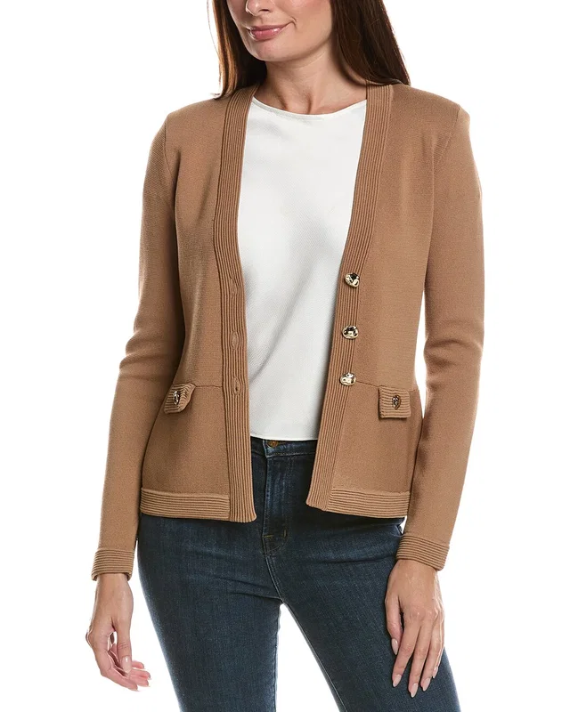 Elie Elie Tahari V-Neck Knit Suit Blazer, image 1 of 1 from Rue La La