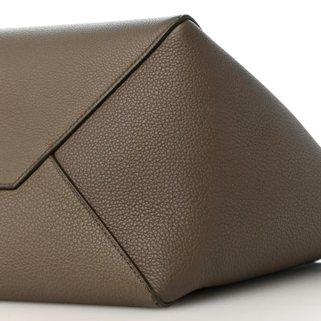 Celine Soft Grained Calfskin Medium Belt Cabas Phantom Taupe in Taupe Caviar leather from FASHIONPHILE, photo 11 of 12