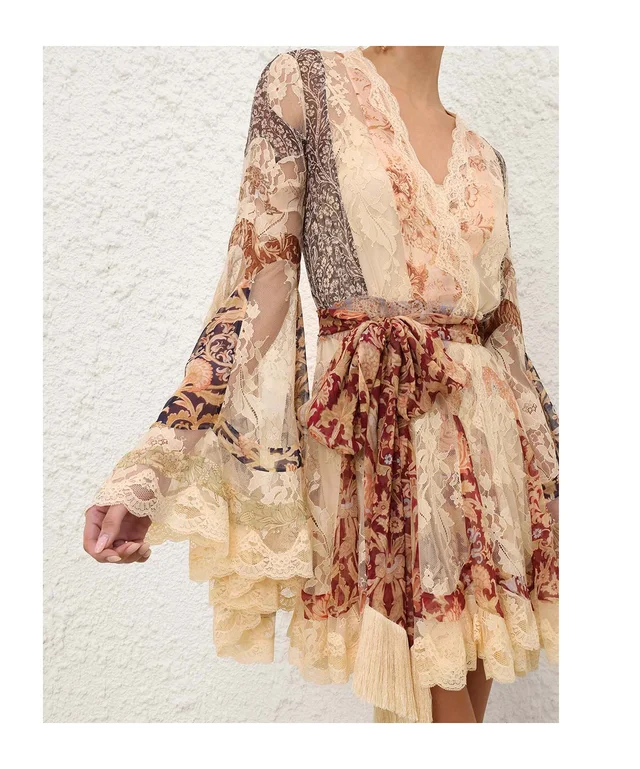 Zimmermann Valiant Panelled Wrap Mini Dress, photo 6 of 8 from SENSER