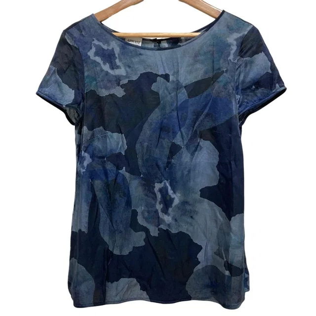 Giorgio Armani Collezioni Silk Blend Blouse in Silk from LuxUness