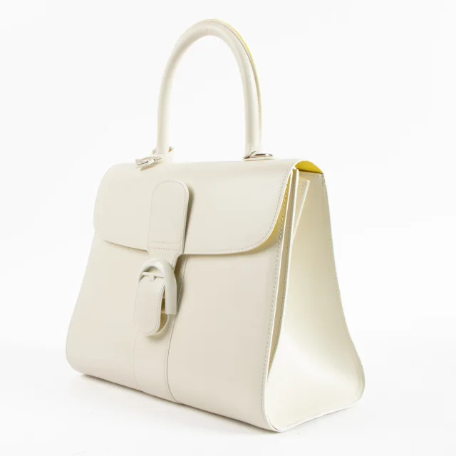 Delvaux Ivory Box Calf Brillant MM Magic Bag in White Box leather from Labellov, photo 3 of 11