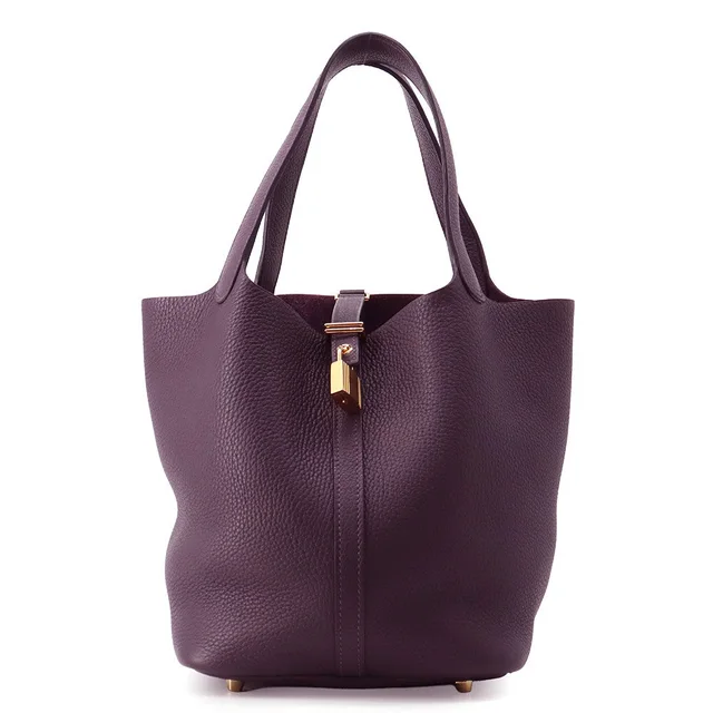 Hermès Picotin Lock Cassis Taurillon Clemence Size MM from GALLERY RARE
