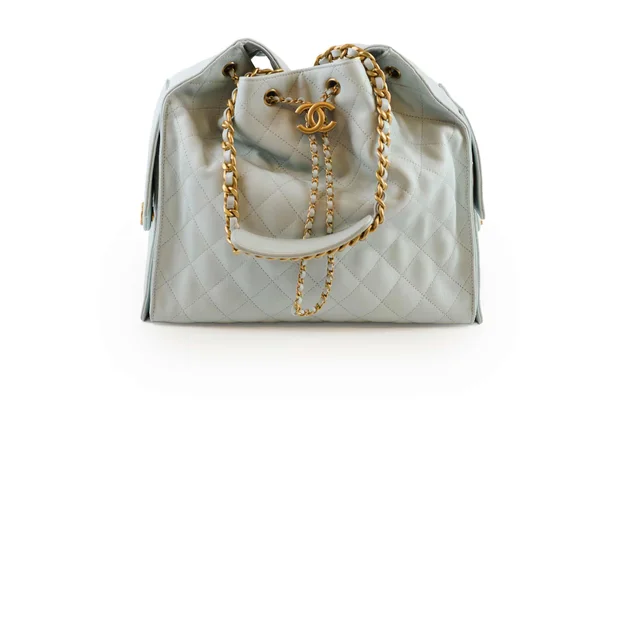 Chanel 25 Medium Blue in Blue Caviar leather from The Purse Affair