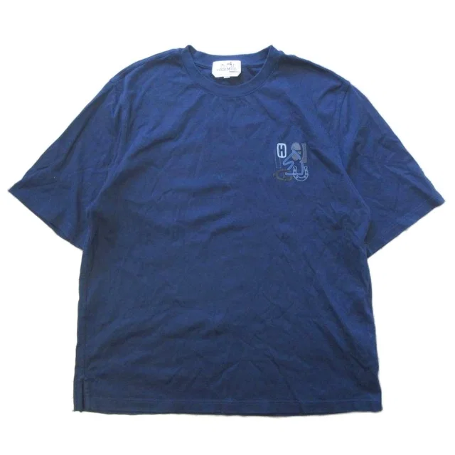 Hermès Puzzle T-Shirt Leather Patch Mini Navy in Navy Leather from The Reluxe