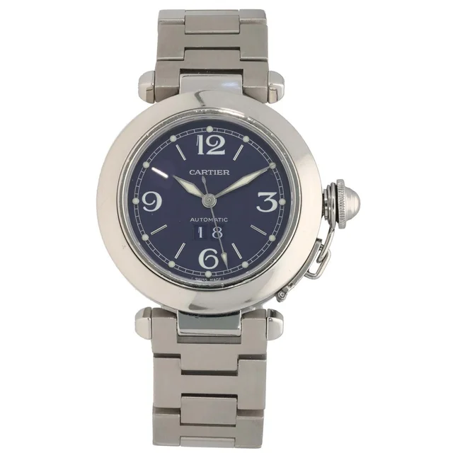 Cartier Pasha C Grande Date W31047M7 35mm Stainless Steel Watch from H&T