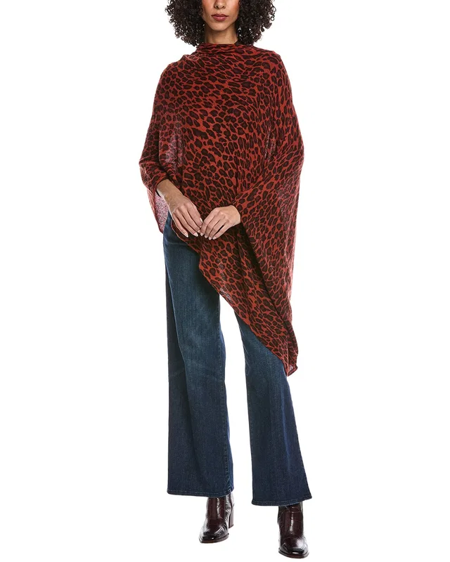 Portolano Animalier Wool & Cashmere-Blend Poncho, image 1 of 1 from Rue La La