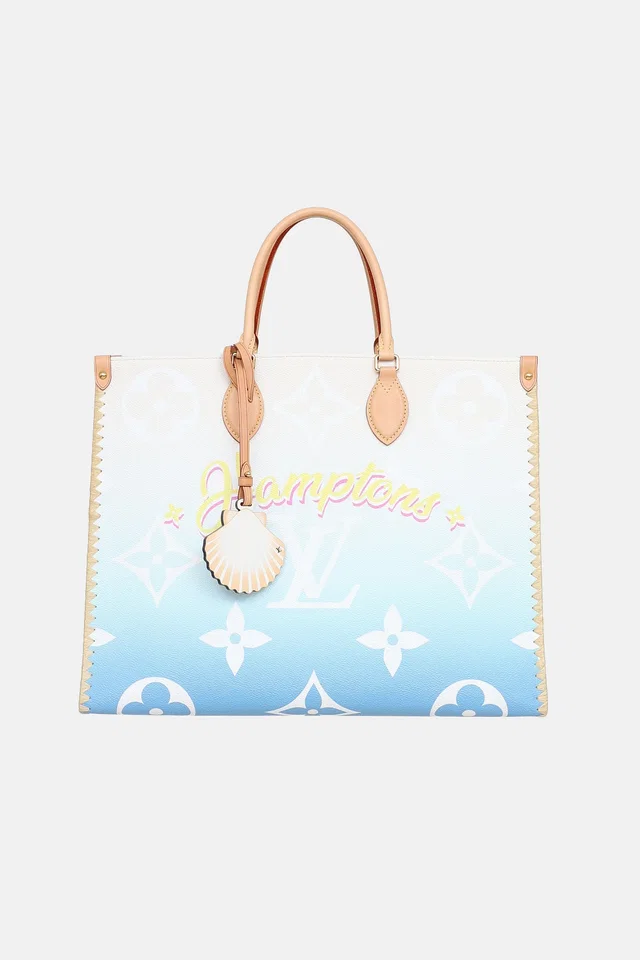 Louis Vuitton Hamptons By The Pool OnTheGo GM Tote Bag in Woven leather from VSP Consignment