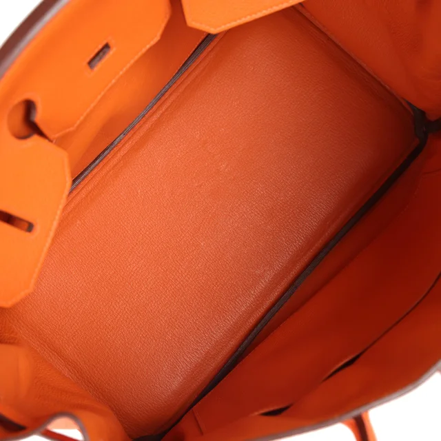 Hermès Birkin 35 Orange Togo Palladium Hardware in Orange Togo leather from Madison Avenue Couture, photo 8 of 9