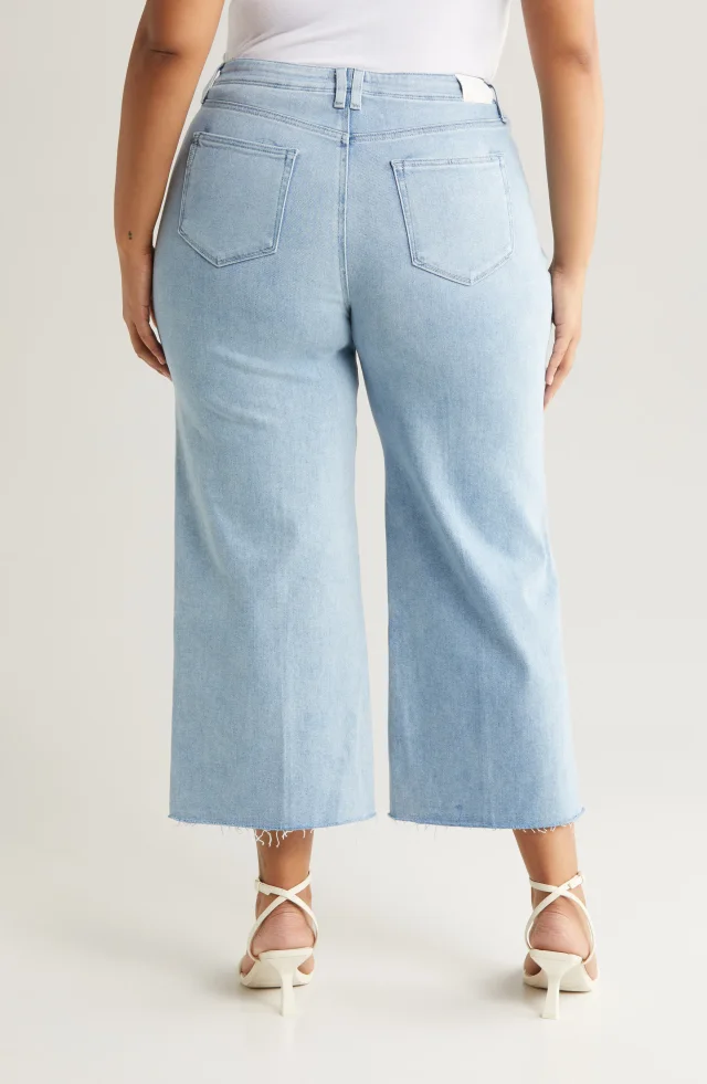 PAIGE Anessa Raw Hem Wide Leg Jeans, photo 2 of 6 from Nordstrom Rack