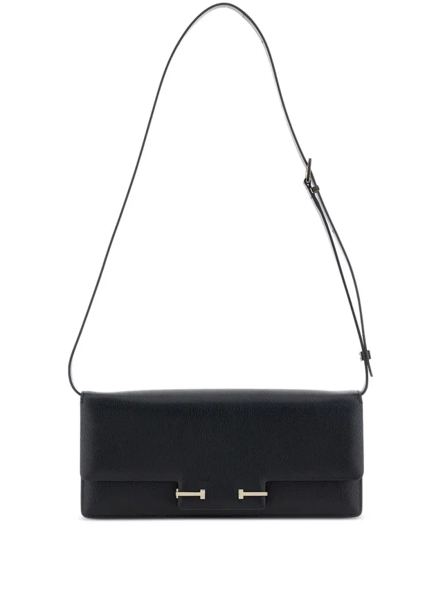Tom Ford Foldover Goat Leather Shoulder Bag — Black in Black Goatskin from HEWI