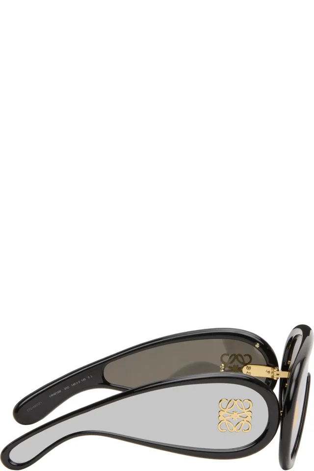 LOEWE Black Wave Mask Sunglasses, photo 2 of 4 from SSENSE
