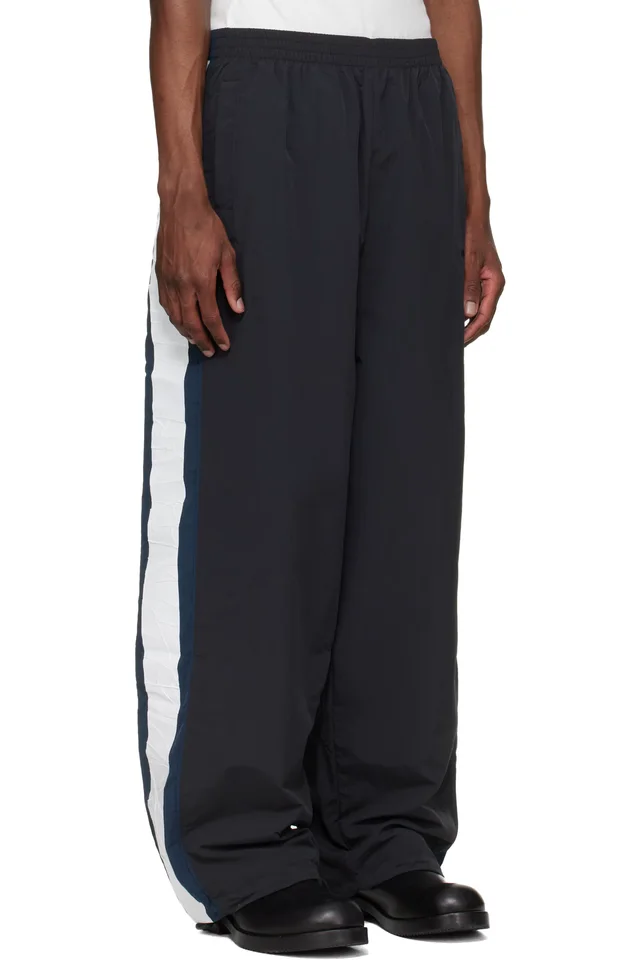 VETEMENTS Black Gym Track Pants, photo 2 of 4 from SSENSE