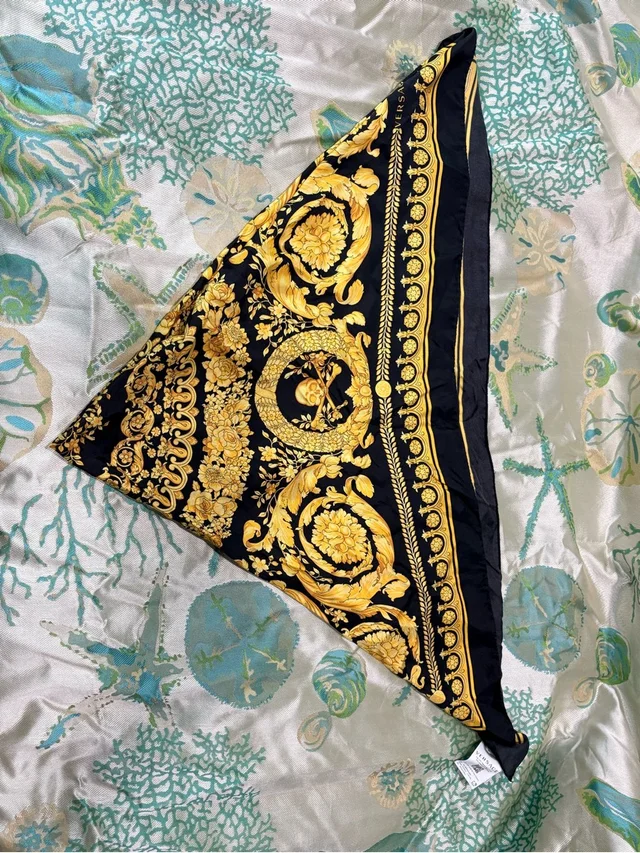 Versace Silk Vintage Scarf in yellow|black Silk from Poshmark