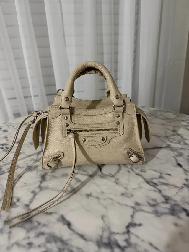 Balenciaga Beige Neo City Mini in Beige Leather from Poshmark