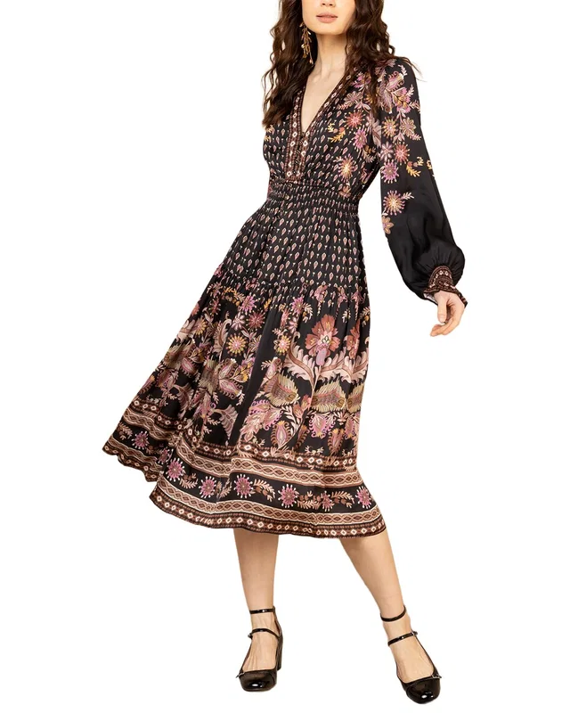 Hale Bob Long Sleeve Raquel Midi Dress, image 1 of 1 from Rue La La