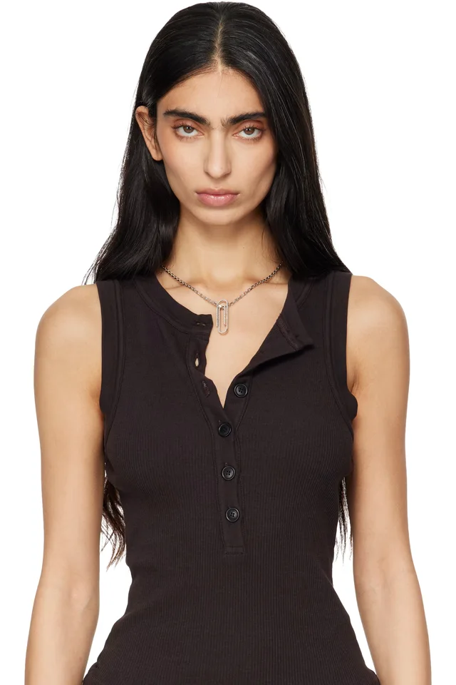 Off-White Paperclip Strass Necklace, photo 2 of 2 from SSENSE