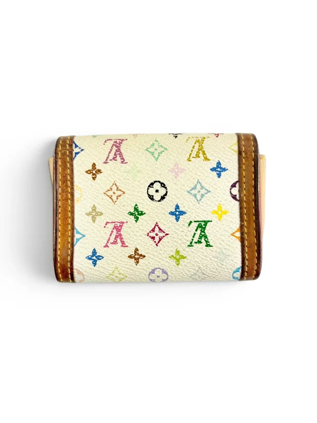 Louis Vuitton White Monogram Multicolor Snap Case in White Coated canvas from Season 2 Consign, photo 3 of 6