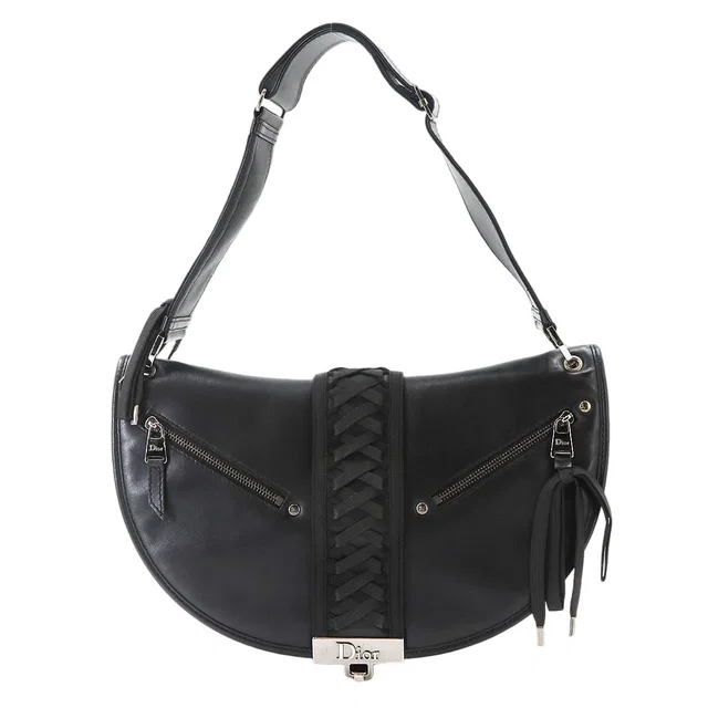 Dior a Dos Shoulder Bag Leather Black Corset Admit in Black Leather from The Reluxe