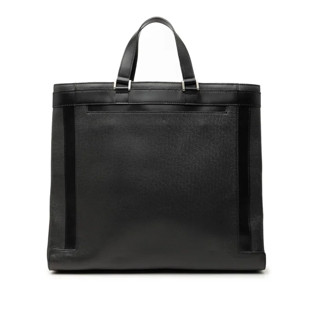 Black Louis Vuitton Taiga Kasbek GM Business Bag in Black Leather from Designer Revival