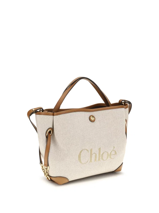 Chloé Clover Shoulder Bag — Brown Fabric in Brown Canvas from HEWI
